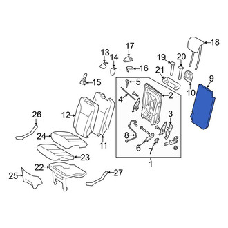 Mercedes-Benz OE - Center Left Seat Back Panel