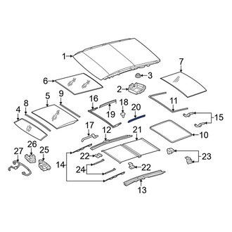 Mercedes-Benz OE - Front Left Sunroof Molding