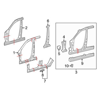 Mercedes-Benz OE - Pillars, Rocker & Floor - Aperture Panel