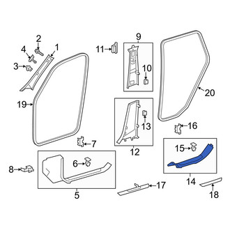 Mercedes-Benz OE - Rear Right Door Sill Plate