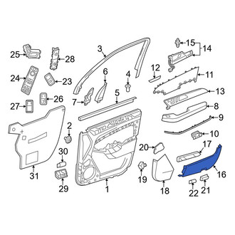 Mercedes-Benz OE - Front Left Door Trim Panel Pocket