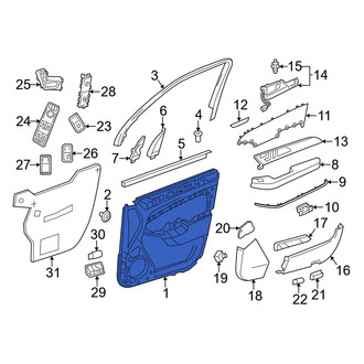 Mercedes-Benz OE - Front Right Inner Door Interior Trim Panel