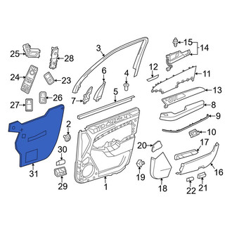 Mercedes-Benz OE - Front Right Door Water Deflector