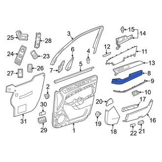 Mercedes-Benz OE - Rear Left Door Armrest