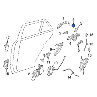 Mercedes-Benz OE - Rear Right Exterior Door Handle Cover