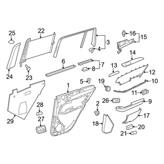 Mercedes-Benz OE - Rear Door - Interior Trim