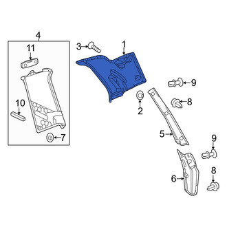 Mercedes-Benz OE - Rear Right Lower Interior Quarter Panel Trim Panel