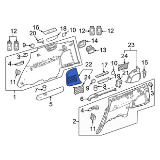 Mercedes-Benz OE - Rear Right Interior Quarter Panel Trim Panel Access Cover