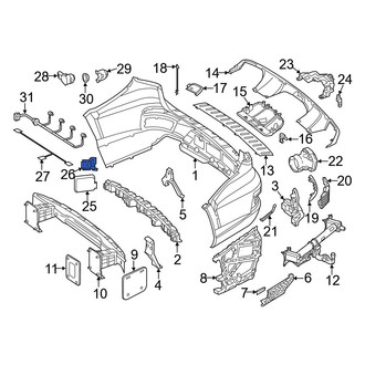 Mercedes-Benz OE - Left Blind Spot Detection System Warning Sensor Bracket