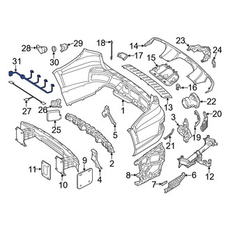 Mercedes-Benz OE - Rear Parking Aid System Wiring Harness