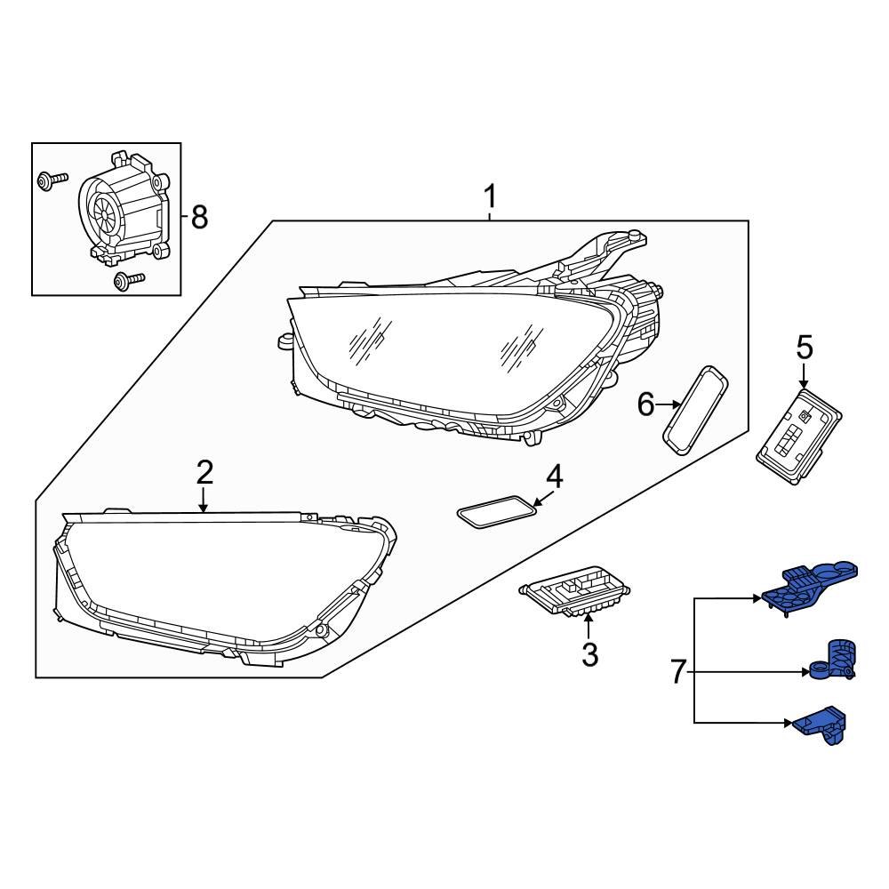 Mercedes-Benz OE 1678206901 - Left Headlight Hardware Kit