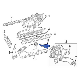 Mercedes-Benz OE - Left Turbocharger Mount Heat Shield