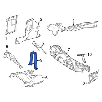 Mercedes-Benz OE - Center Floor Pan Heat Shield Bracket