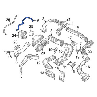 Mercedes-Benz OE - Front Rearward Instrument Panel Air Duct