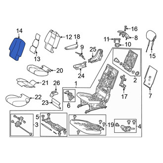 Mercedes-Benz OE - Center Left Seat Back Cushion Cover
