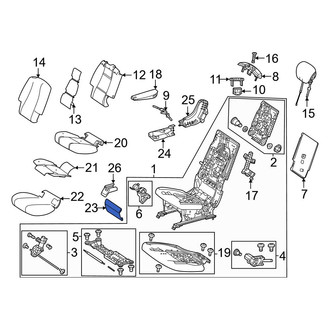 Mercedes-Benz OE - Center Left Seat Frame Trim Panel