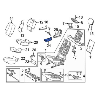 Mercedes-Benz OE - Center Left Outer Seat Trim Panel