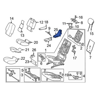 Mercedes-Benz OE - Center Left Outer Seat Back Recliner Adjustment Mechanism Cover
