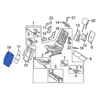 Mercedes-Benz OE - Center Right Seat Back Cushion Cover