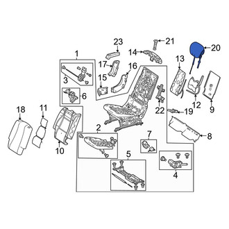 Mercedes-Benz OE - Center Left Outer Headrest