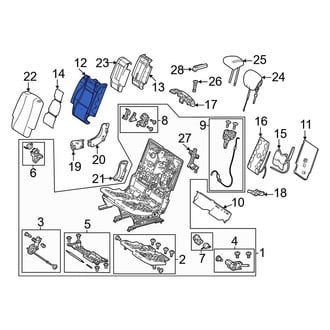 Mercedes-Benz OE - Center Left Outer Seat Back Cushion