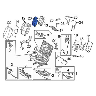 Mercedes-Benz OE - Center Left Outer Seat Back Cushion Cover