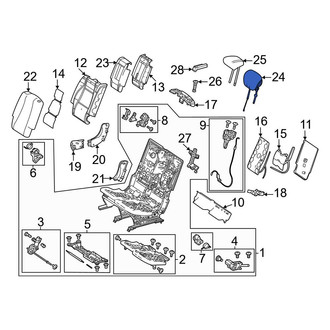 Mercedes-Benz OE - Center Headrest