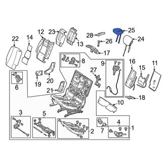 Mercedes-Benz OE - Center Right Headrest