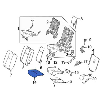 Mercedes-Benz OE - Center Left Seat Cover
