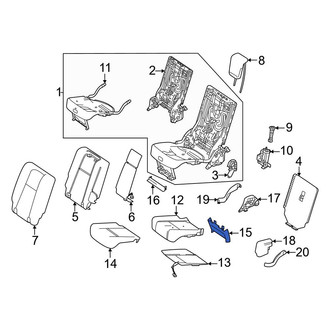 Mercedes-Benz OE - Rear Upper Seat Frame Trim Panel