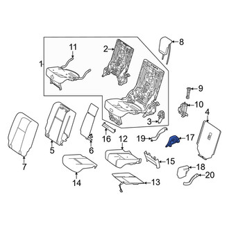 Mercedes-Benz OE - Center Right Outer Seat Trim Panel