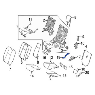 Mercedes-Benz OE - Rear Left Outer Seat Back Recliner Adjustment Mechanism Cover