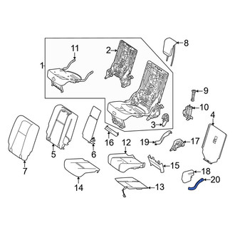 Mercedes-Benz OE - Center Left Outer Seat Back Recliner Adjustment Mechanism Cover