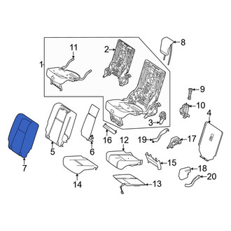 Mercedes-Benz OE - Center Left Outer Seat Back Cushion Cover