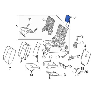 Mercedes-Benz OE - Center Left Outer Headrest