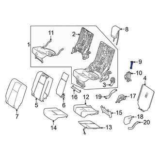 Mercedes-Benz OE - Front Left Headrest Guide