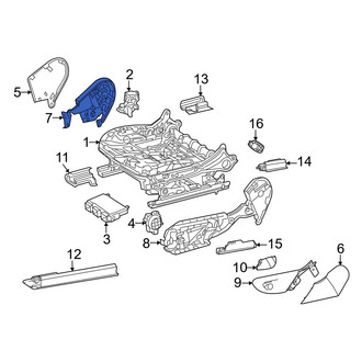 Mercedes-Benz OE - Front Left Inner Seat Back Recliner Adjustment Mechanism Cover Bracket