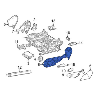 Mercedes-Benz OE - Front Right Outer Seat Back Recliner Adjustment Mechanism Cover Bracket