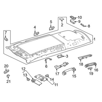 Mercedes-Benz OE - Roof - Interior Trim (With Panoramic Roof)