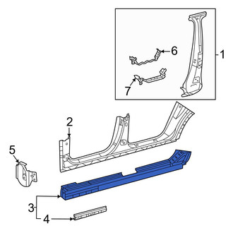 Mercedes-Benz OE - Left Upper Rocker Panel Reinforcement
