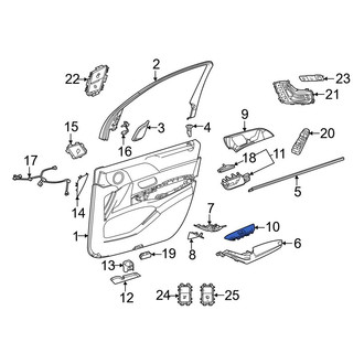 Mercedes-Benz OE - Rear Left Door Switch Trim Panel