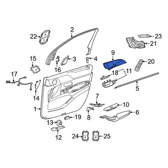 Mercedes-Benz OE - Front Left Door Trim Molding