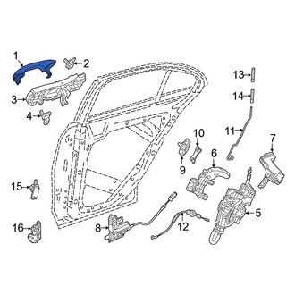 Mercedes-Benz OE - Rear Left Outer Exterior Door Handle