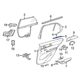 Mercedes-Benz OE - Rear Left Door Panel Insert