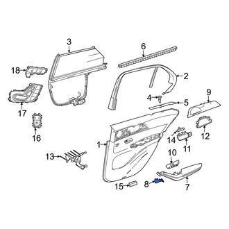 Mercedes-Benz OE - Rear Right Door Panel Insert