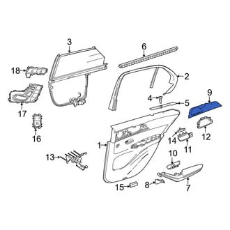 Mercedes-Benz OE - Rear Right Door Trim Molding