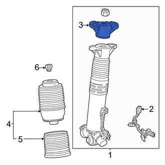 Mercedes-Benz OE - Rear Suspension Shock Absorber Mount