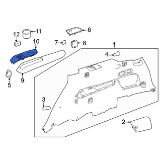 Mercedes-Benz OE - Rear Left Interior Quarter Panel Trim Panel Insert