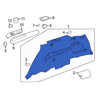 Mercedes-Benz OE - Rear Right Interior Quarter Panel Trim Panel