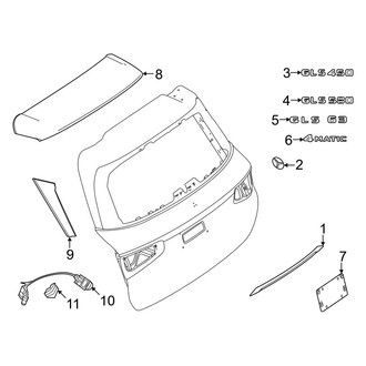 Mercedes-Benz OE - Lift Gate - Exterior Trim